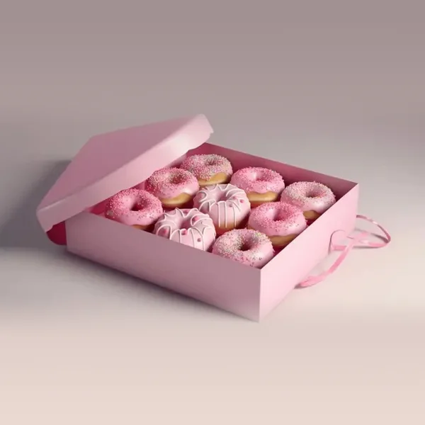 Custom Pink Donut boxes